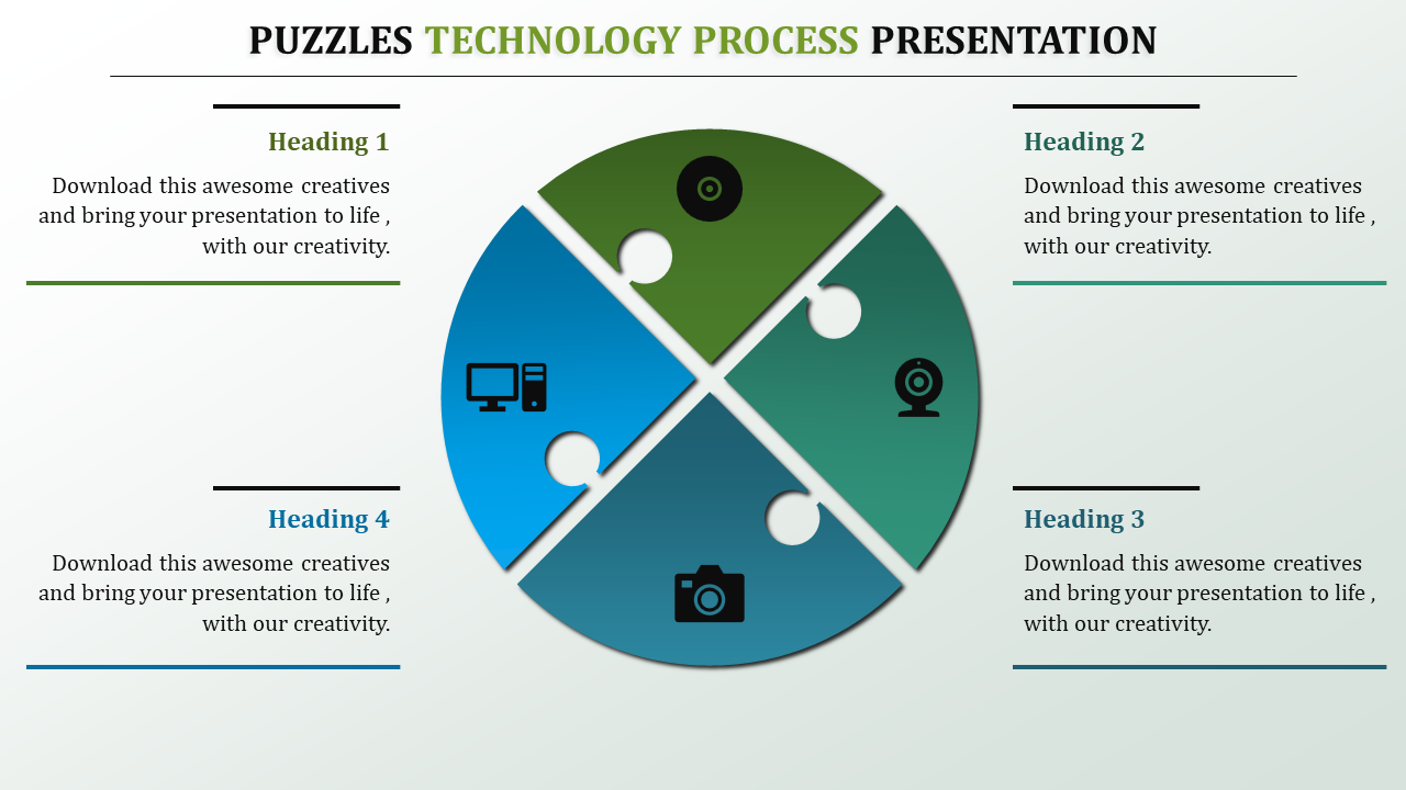 Circular Puzzle PPT Template For Presentation Designs